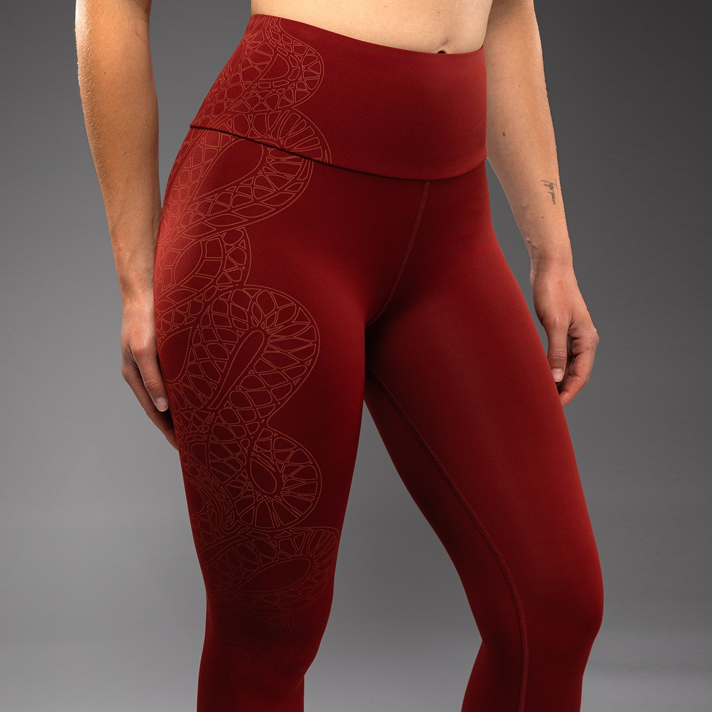 Venum Serpenti Damesleggings – Bordeaux/Ivoor