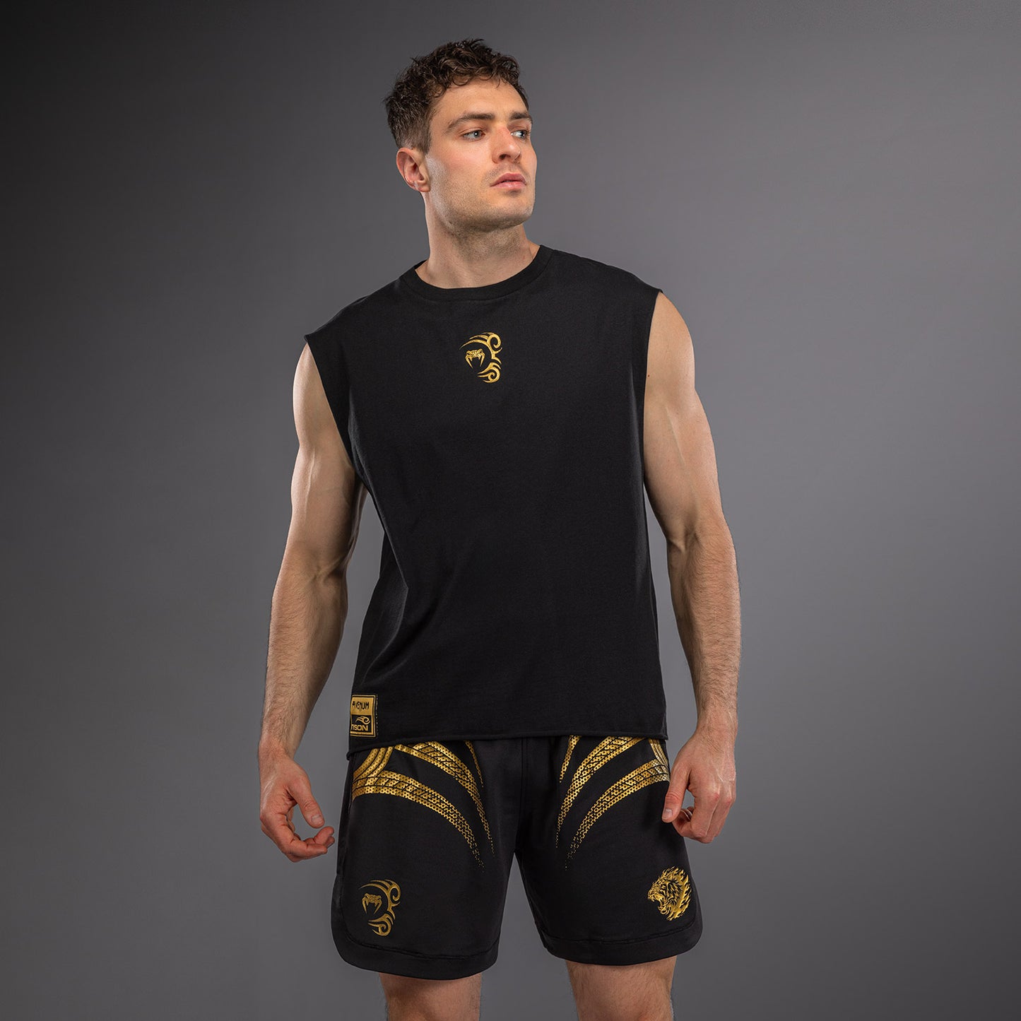 Venum x Mike Tyson Tiger Mouwloos T-shirt - Zwart/Goud