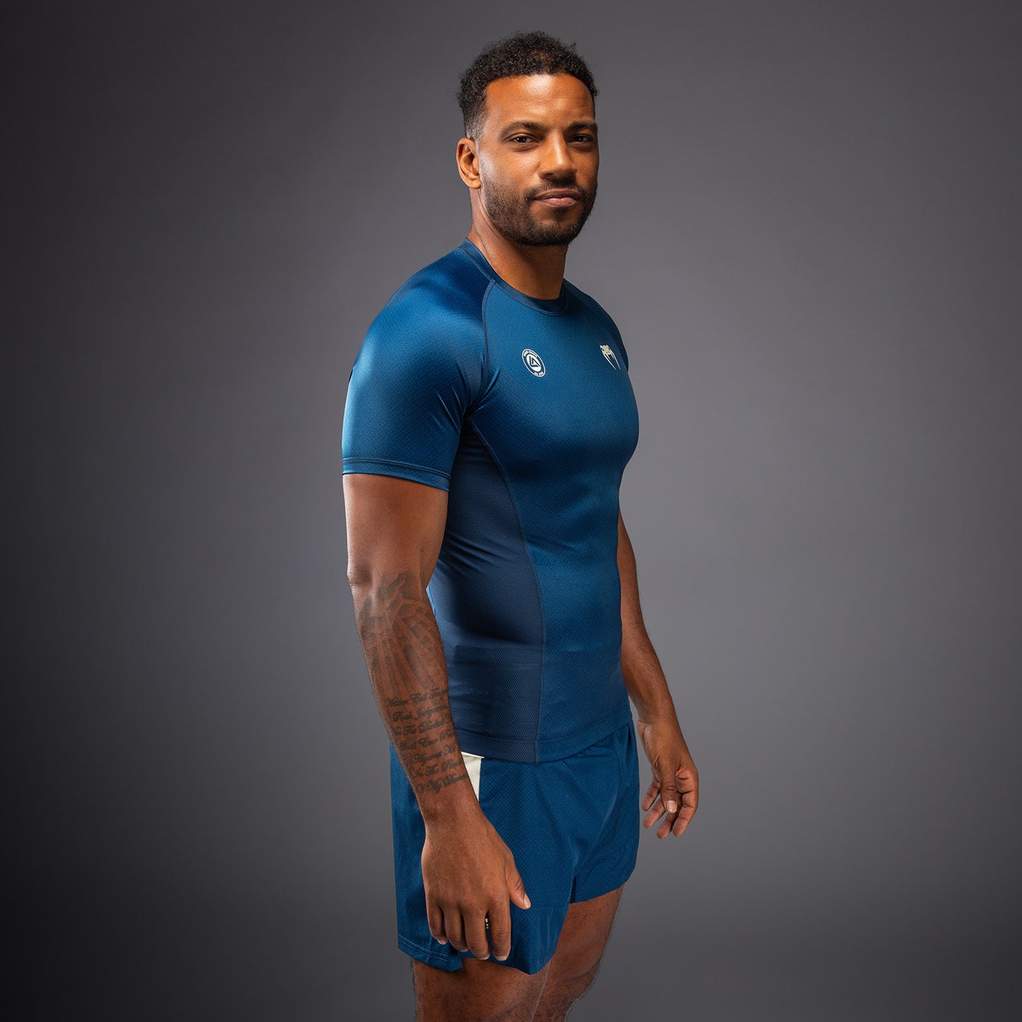 Venum x Roger Gracie Academy Rashguard met korte mouwen - Blauw