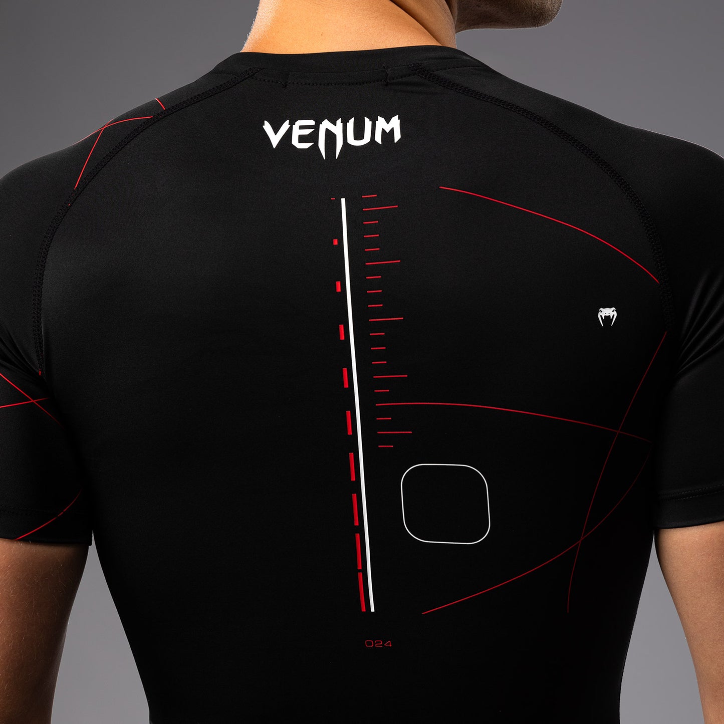 Venum Tactical XT Heren-Rashguard met korte mouwen - Zwart/Vuurrood