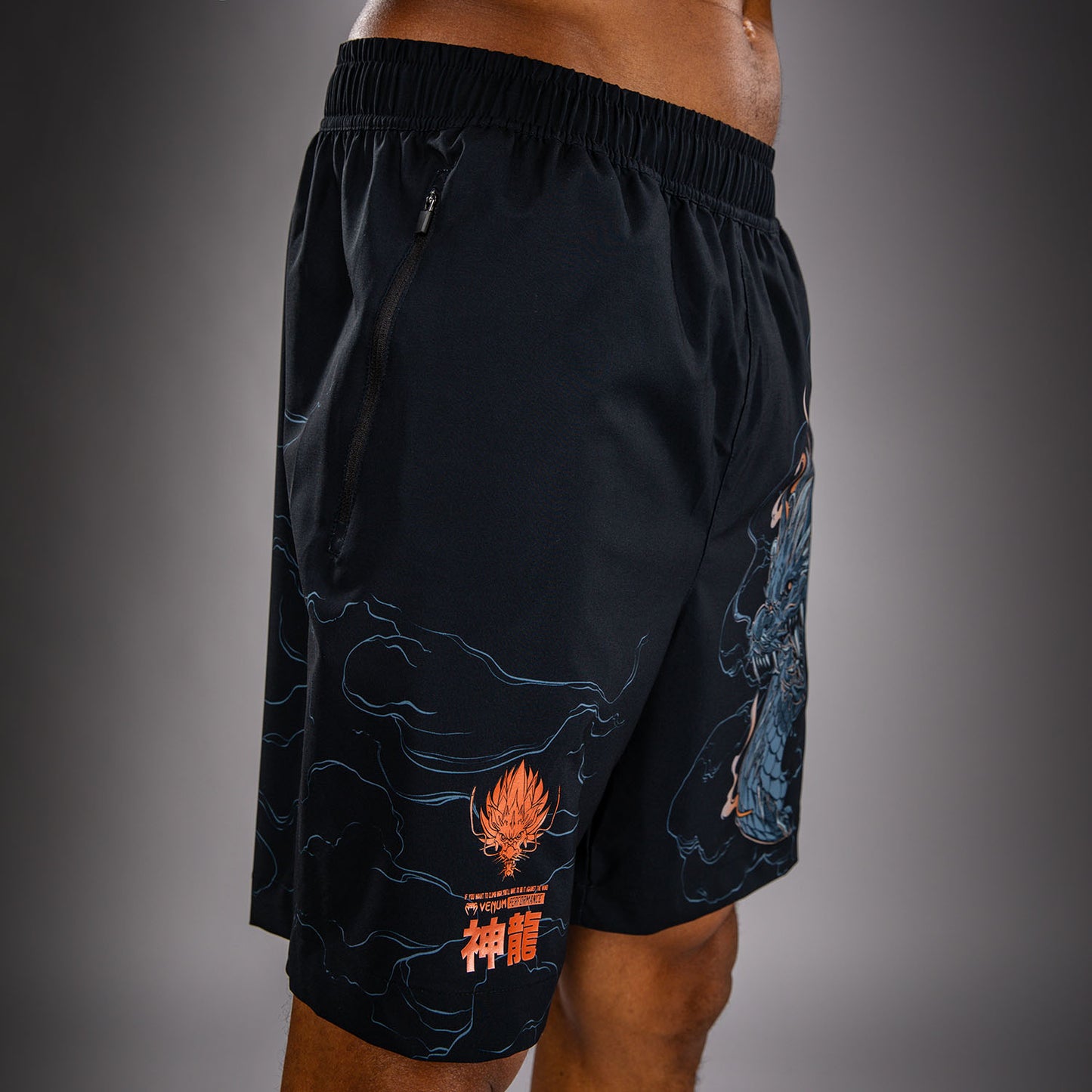 Venum Thunder Dragon Trainingsshorts – Zwart/Grijs/Koper