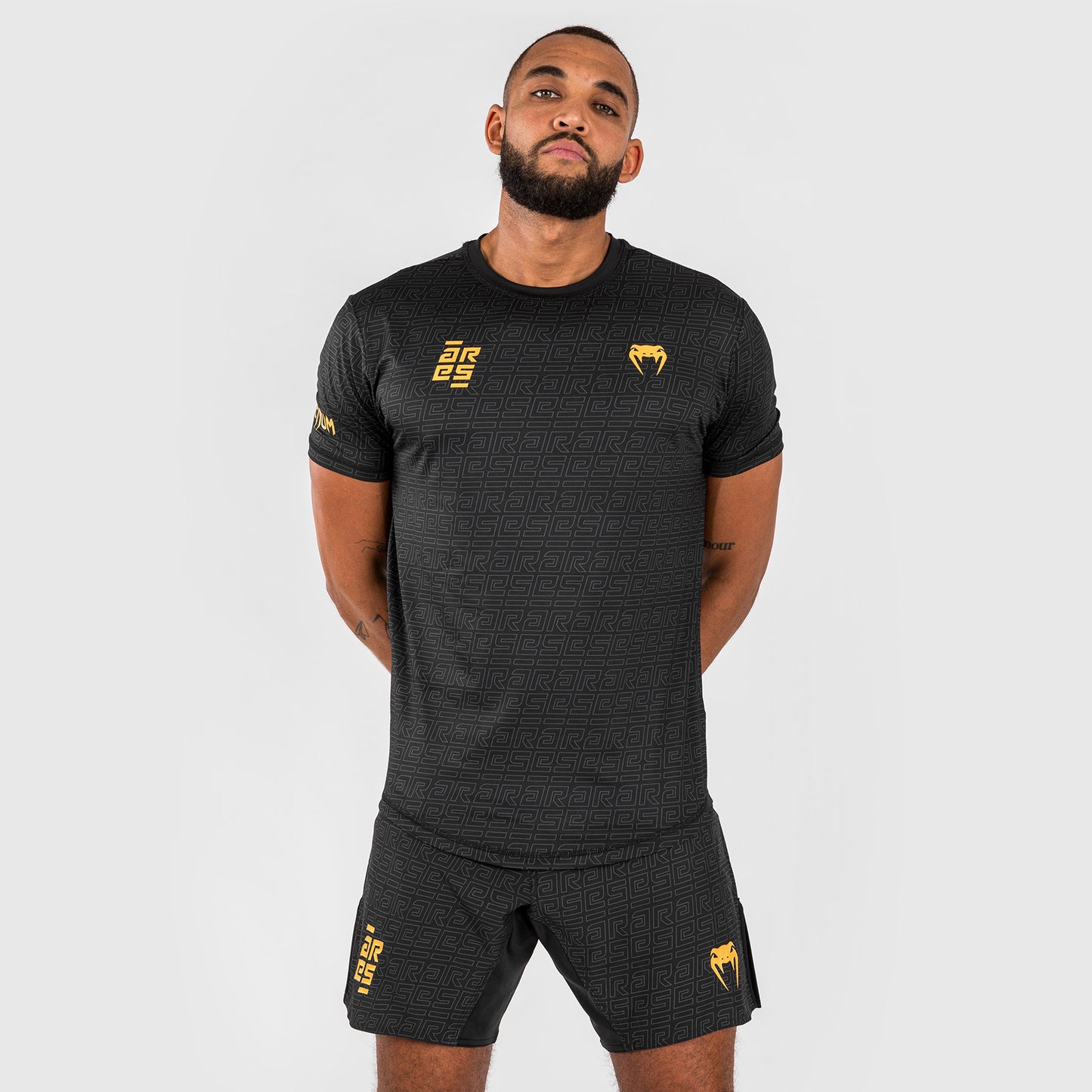 Venum x Ares Heren Dry-Tech Shirt - Zwart/Goud