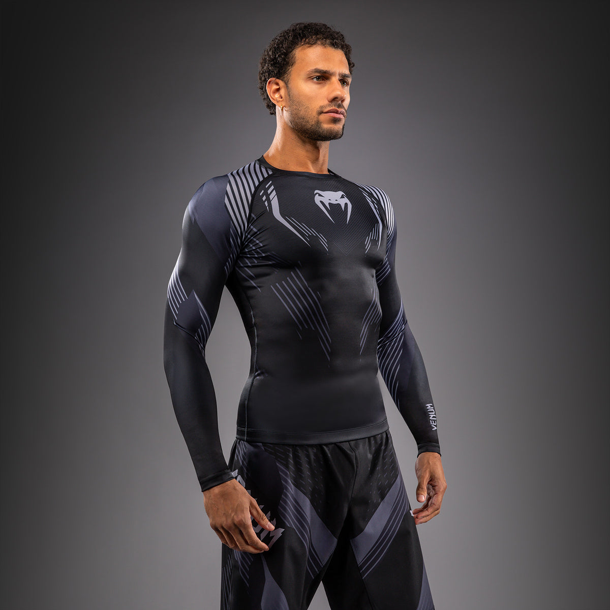Venum No-Gi 6.0 Rashguard met lange mouwen - Zwart/Grijs