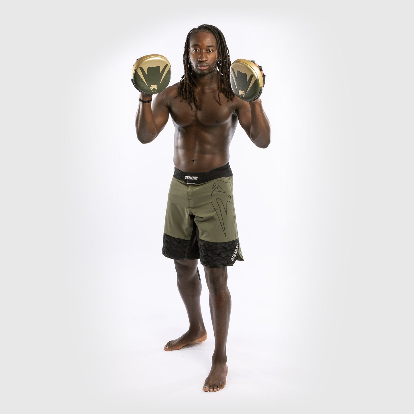 Venum Pro Boxing - Mini Gebogen Stoothandschoenen (Paar) - Khaki/Gold