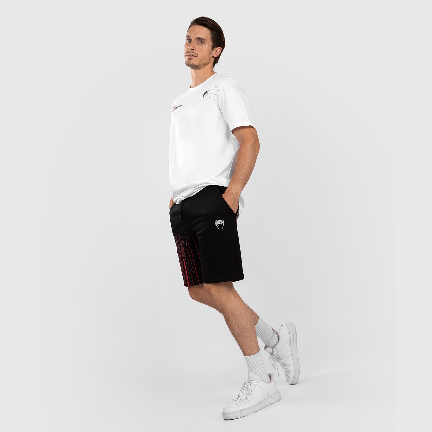 UFC Venum Performance Institute 2.0 Katoenen Short voor Heren - Zwart/Rood
