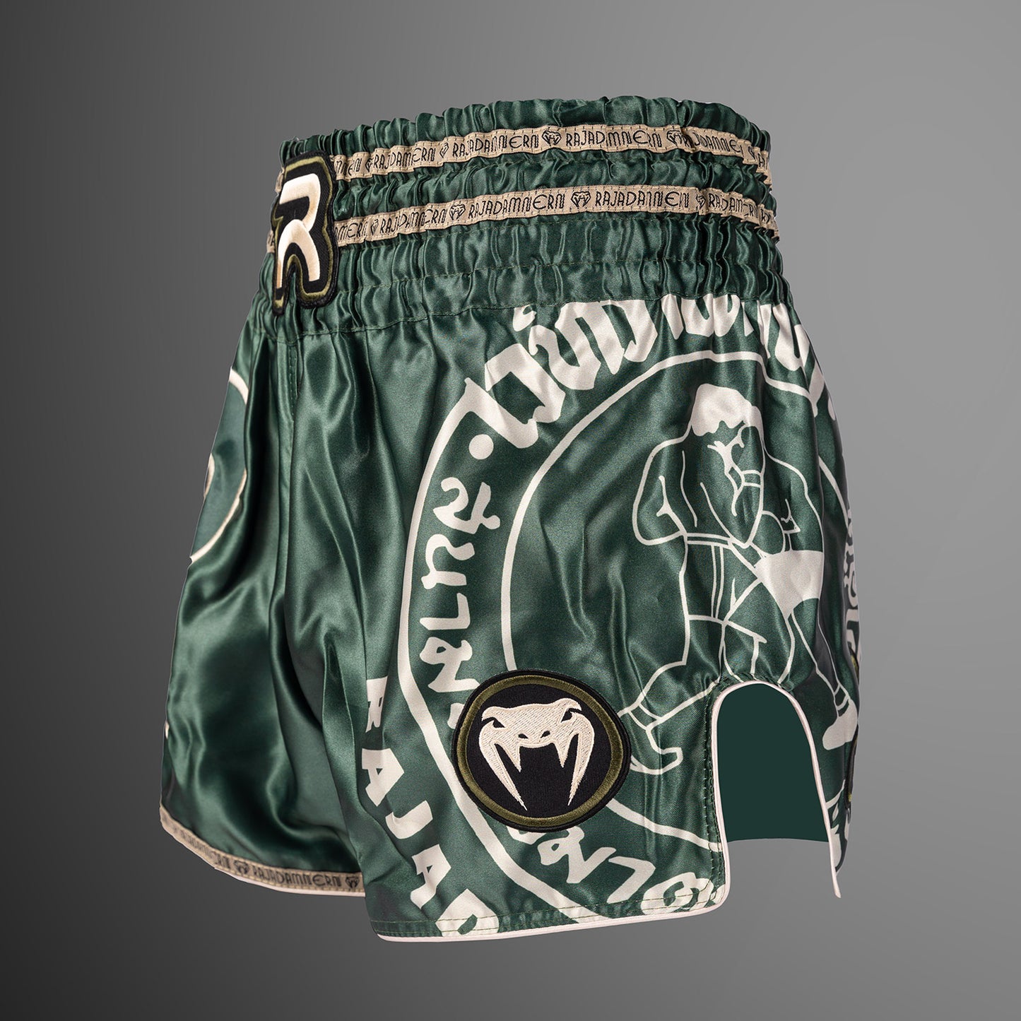 Venum x Rajadamnern Muay Thai Shorts - Militair Groen