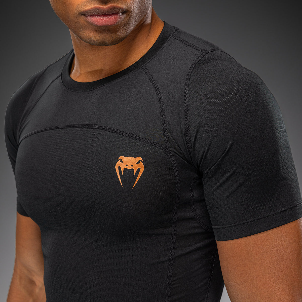 Venum G-Fit Revolution Rashguard met korte mouwen - Zwart/Koper