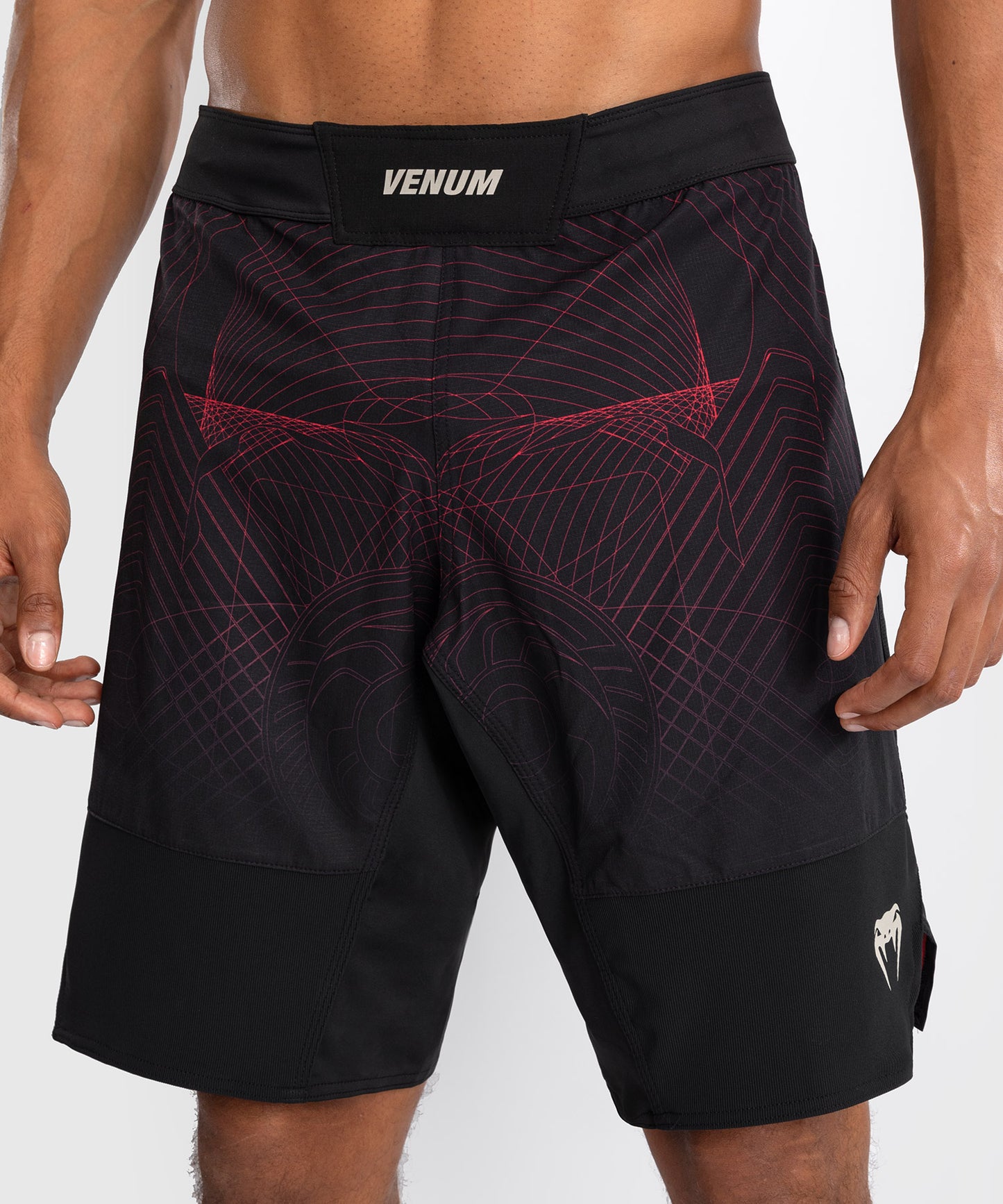 Venum G-Fit Air Fight Shorts Heren - Diepzwart / Vuurrood
