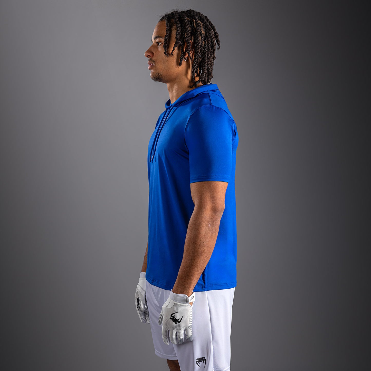 Venum Elite Dry-Tech Hoodie met korte mouwen - Koningsblauw