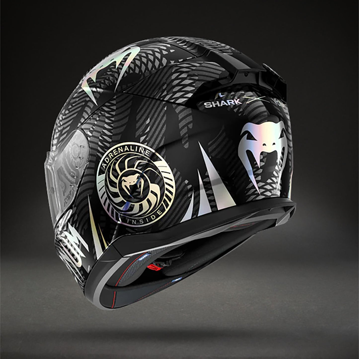 Venum x Shark D-SKWAL 3 Motorhelm – Zwart Chroom Antraciet