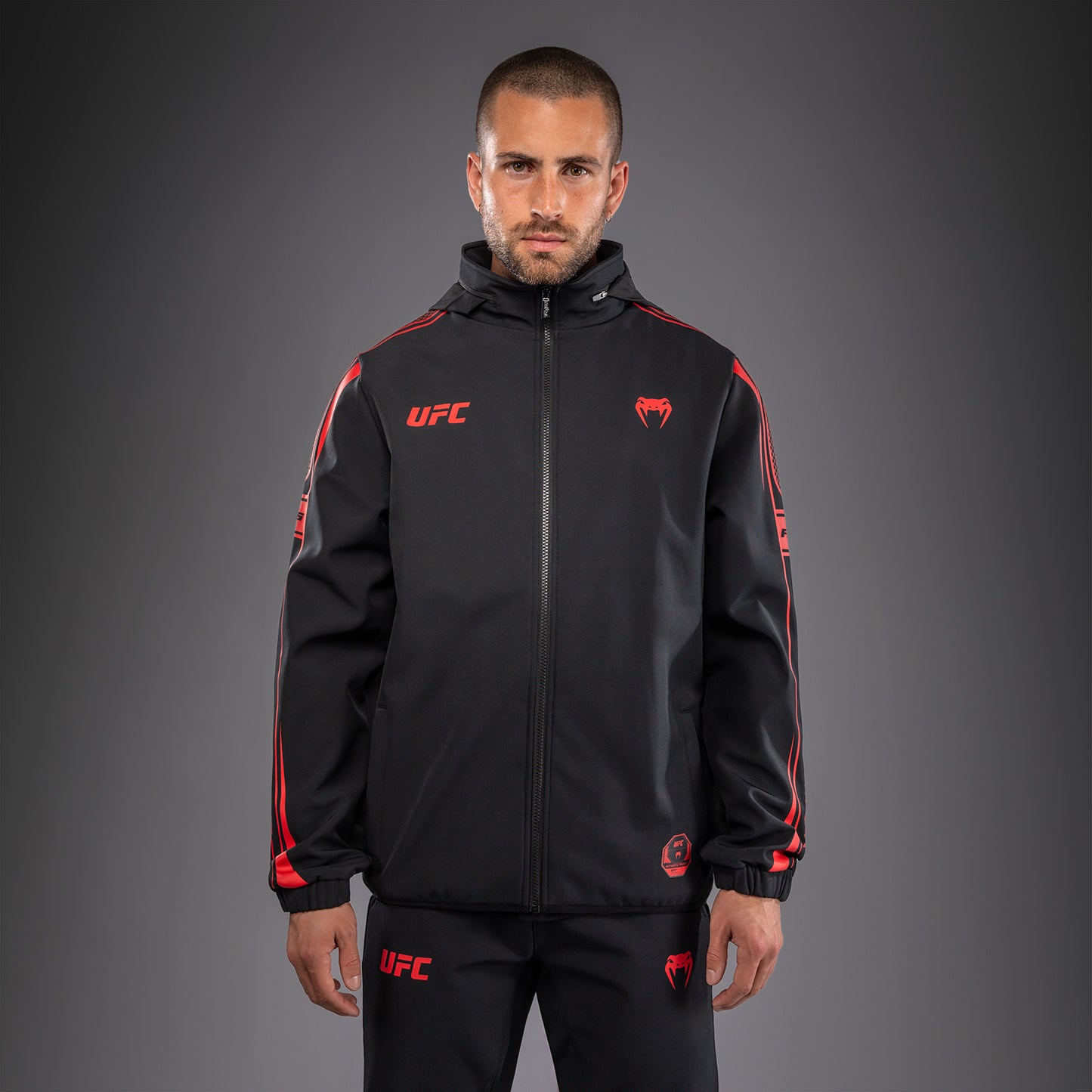 Venum UFC Unity by Venum Authentic Fight Week Heren Hoodie met Rits - Zwart
