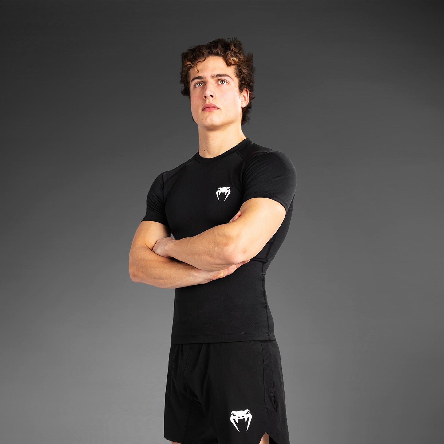 Venum Contender Heren Rashguard met korte mouwen - Zwart/Wit