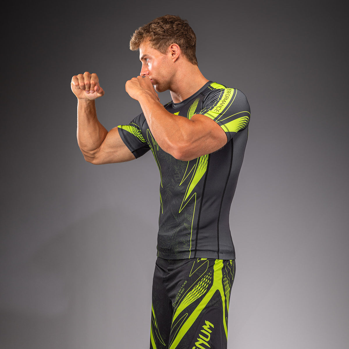 Venum Amazonia Reborn Rashguard met korte mouwen - Zwart/Groen