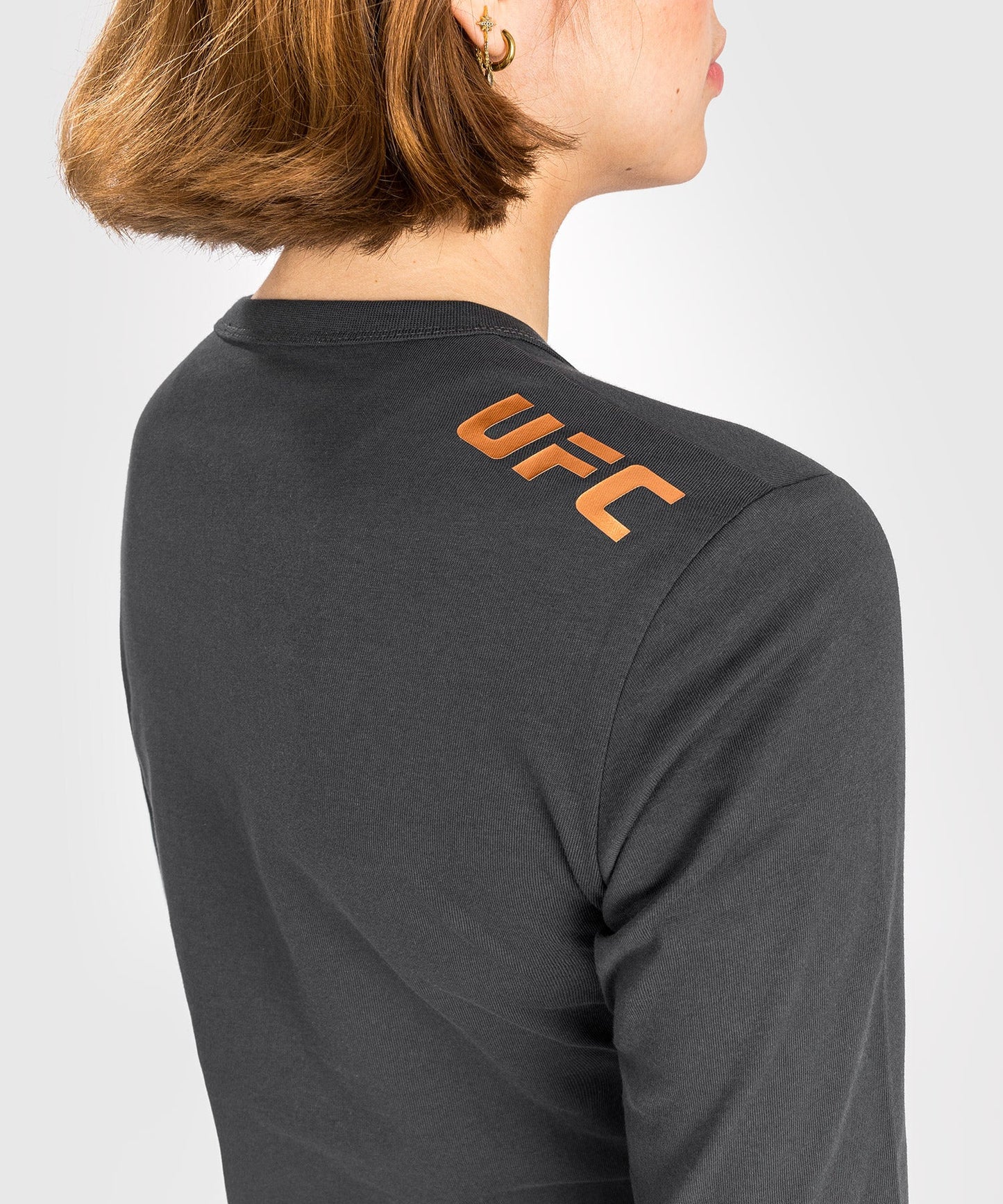 UFC Adrenaline By Venum Fight Week Katoenen Vrouwen T-Shirt Met Lange Mouwen - Charcoal Grey