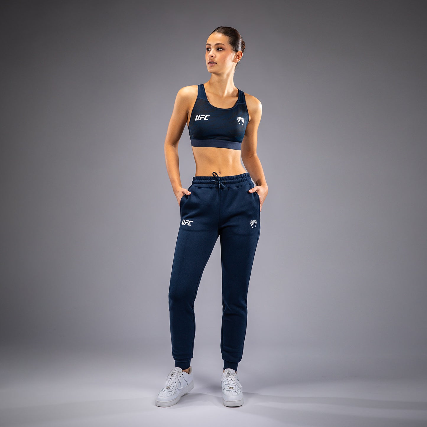 UFC Fusion by Venum Fight Week Katoenen Broek voor Dames - Solid Oceaanblauw