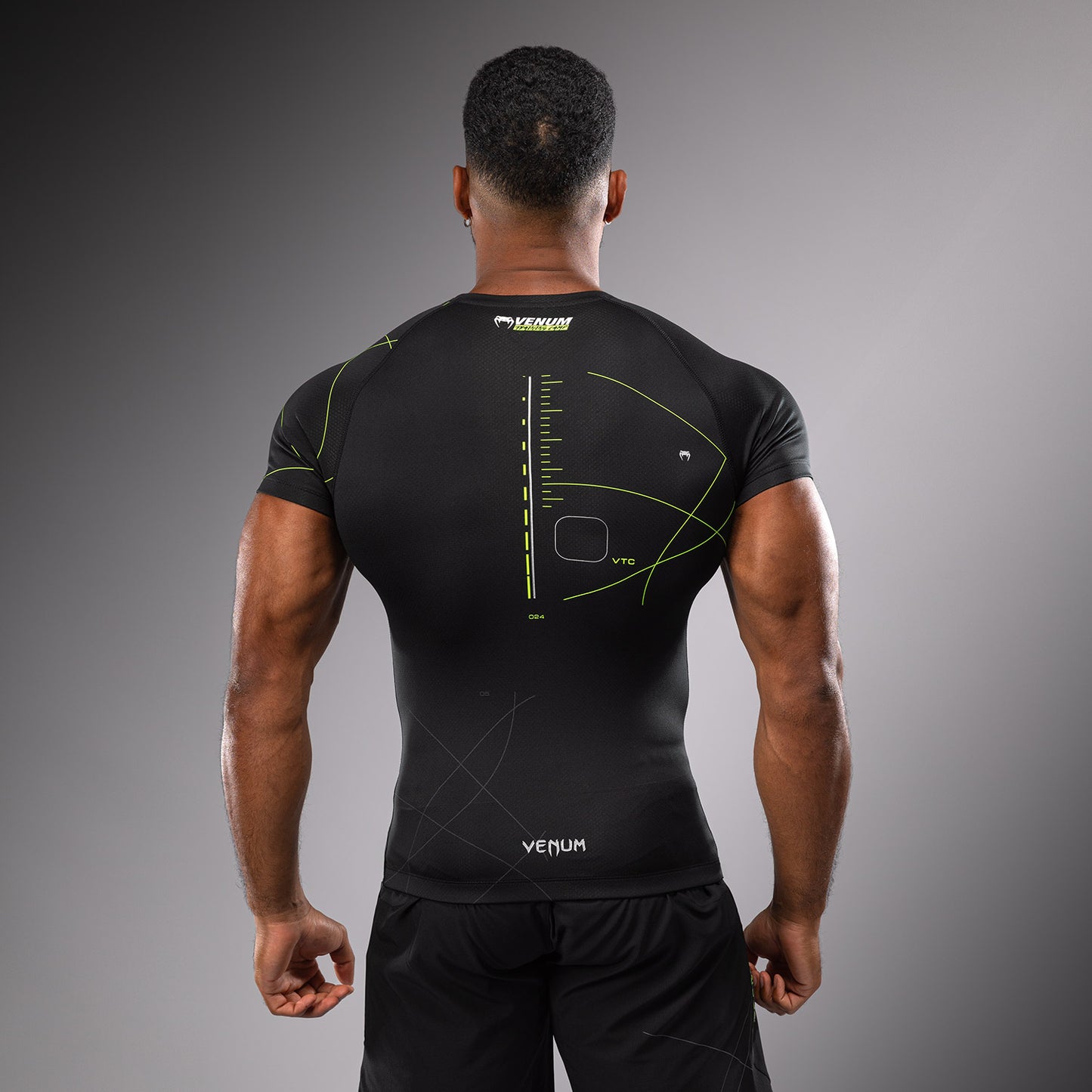 Venum Training Camp 4.0 Rashguard met korte mouwen - Zwart/Neon groen