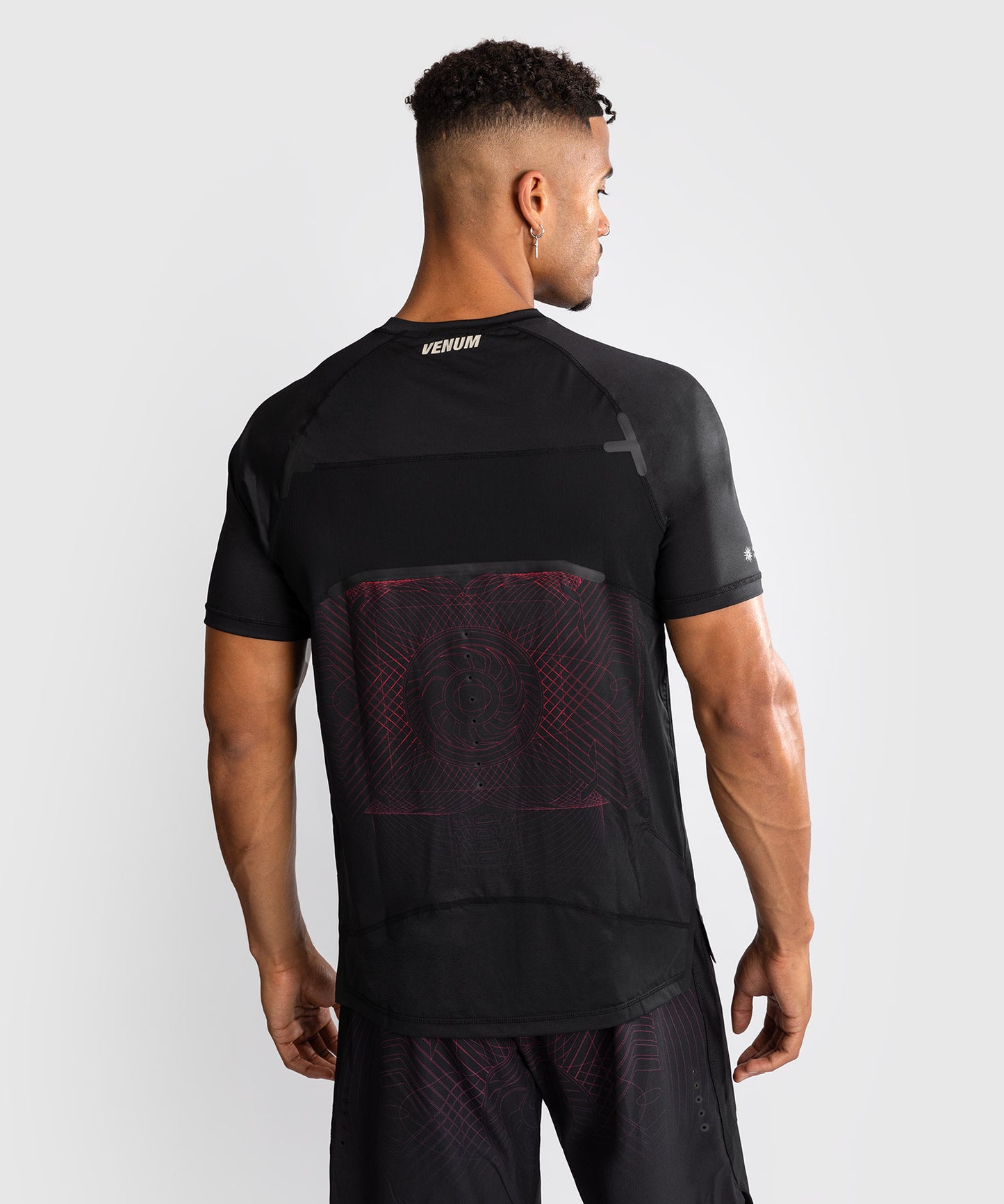 Venum G-Fit Air T-Shirt Heren Dry-Tech - Diepzwart / Vuurrood