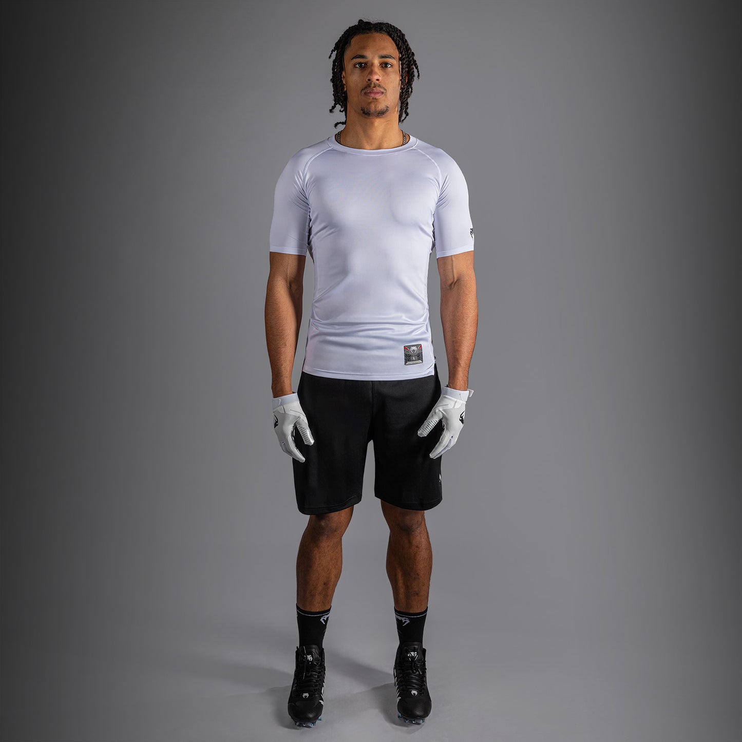 Venum Lineup Compressie T-shirt met halve mouwen - Wit/Zwart