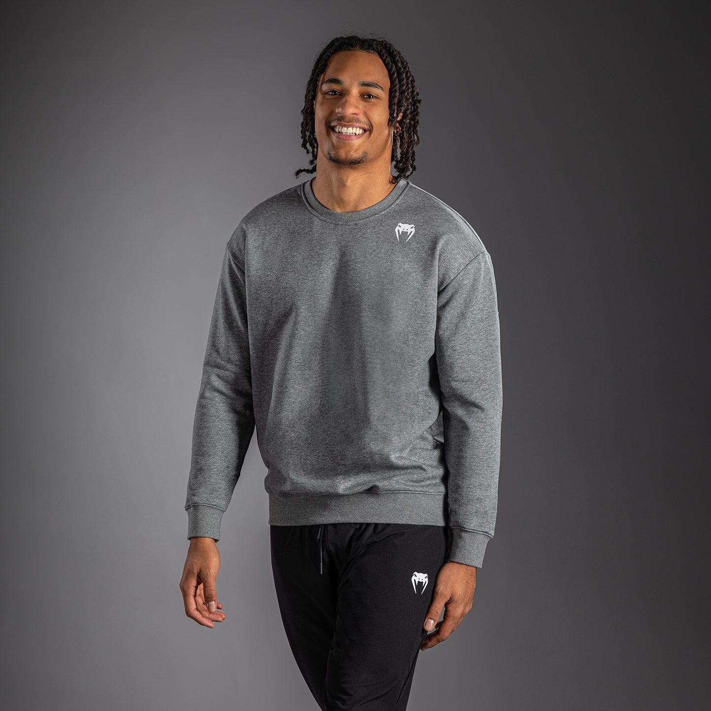 Venum Lineup Fleece Crew - Grijs/Wit