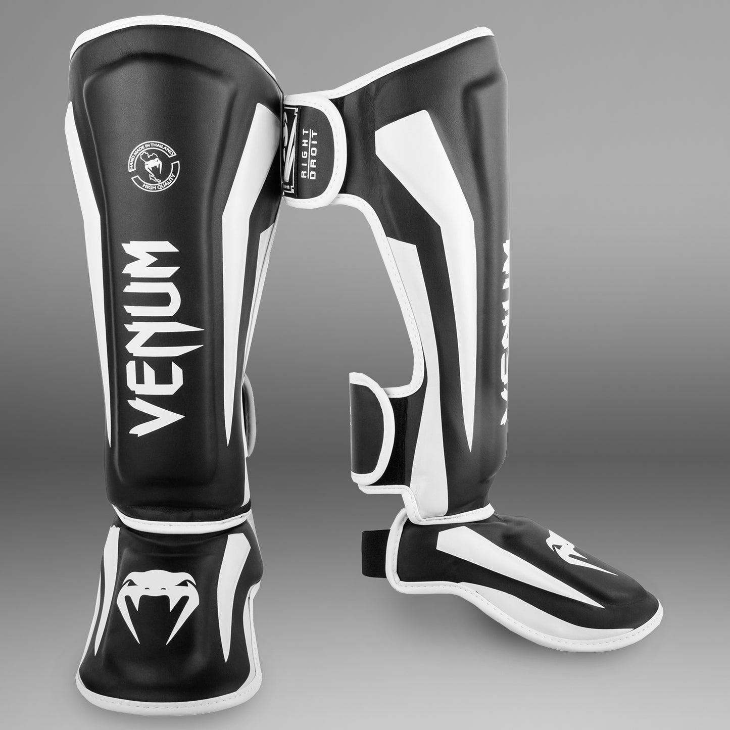 Venum Elite scheenbeschermers - Zwart/Wit