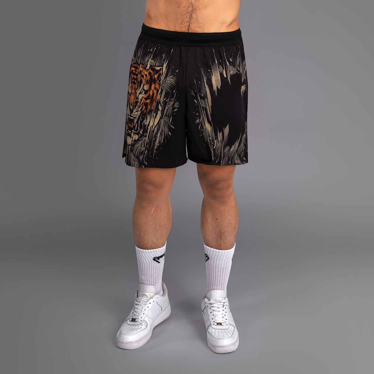 Venum Tiger Trainingsshorts Heren - Zwart / Neon Oranje