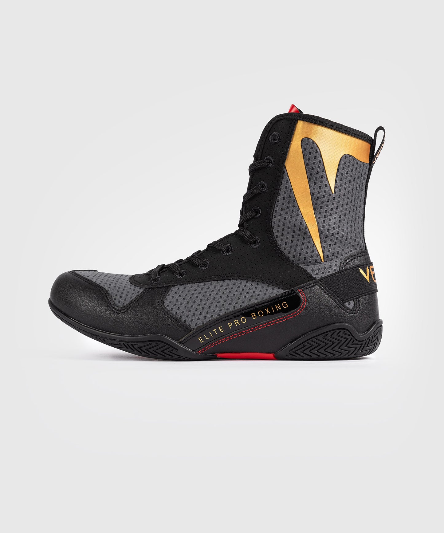 Venum Elite Boksschoenen - Stormgrijs/Goud