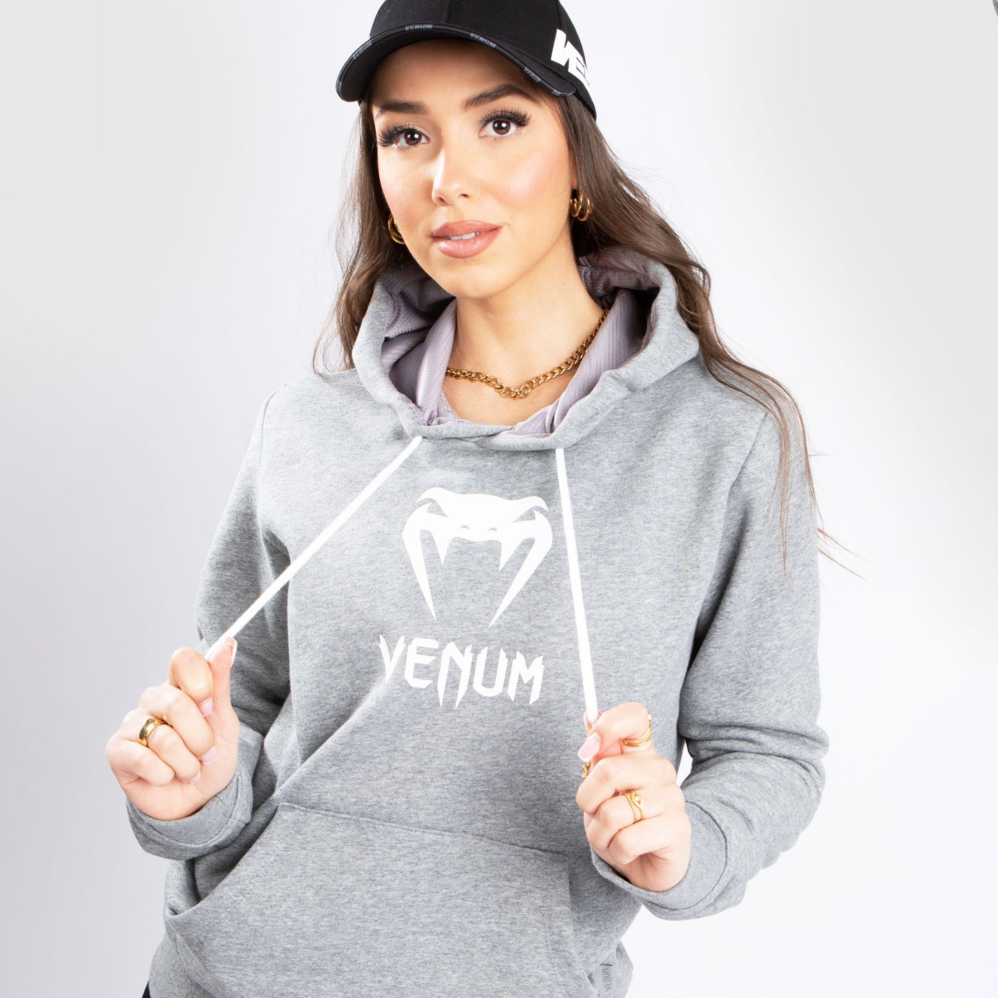 Venum Classic Logo Sweatshirt met Capuchon - Voor dames - Licht Heidegrijs
