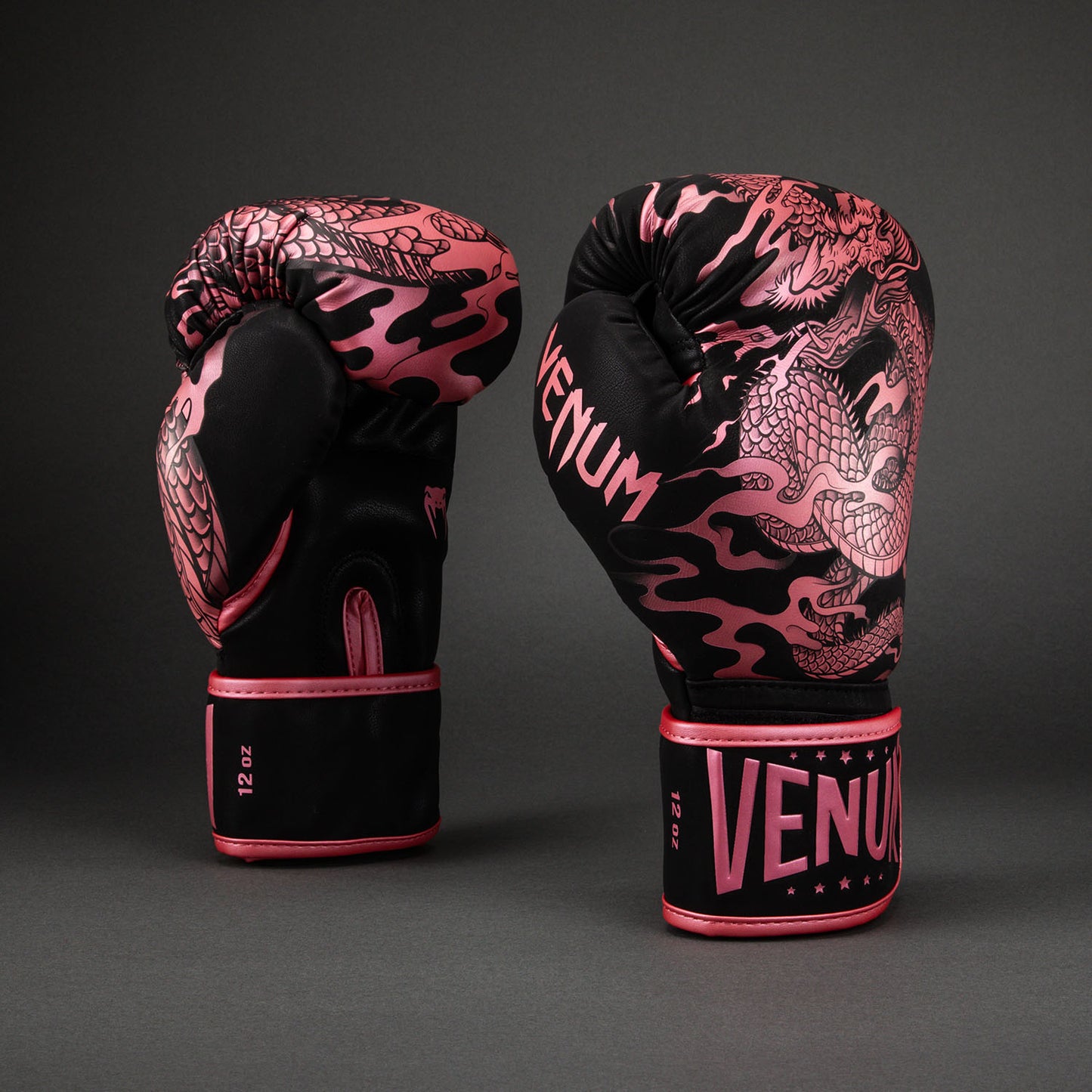 Venum Dragon's Flight Bokshandschoenen - Zwart / Metallic roze