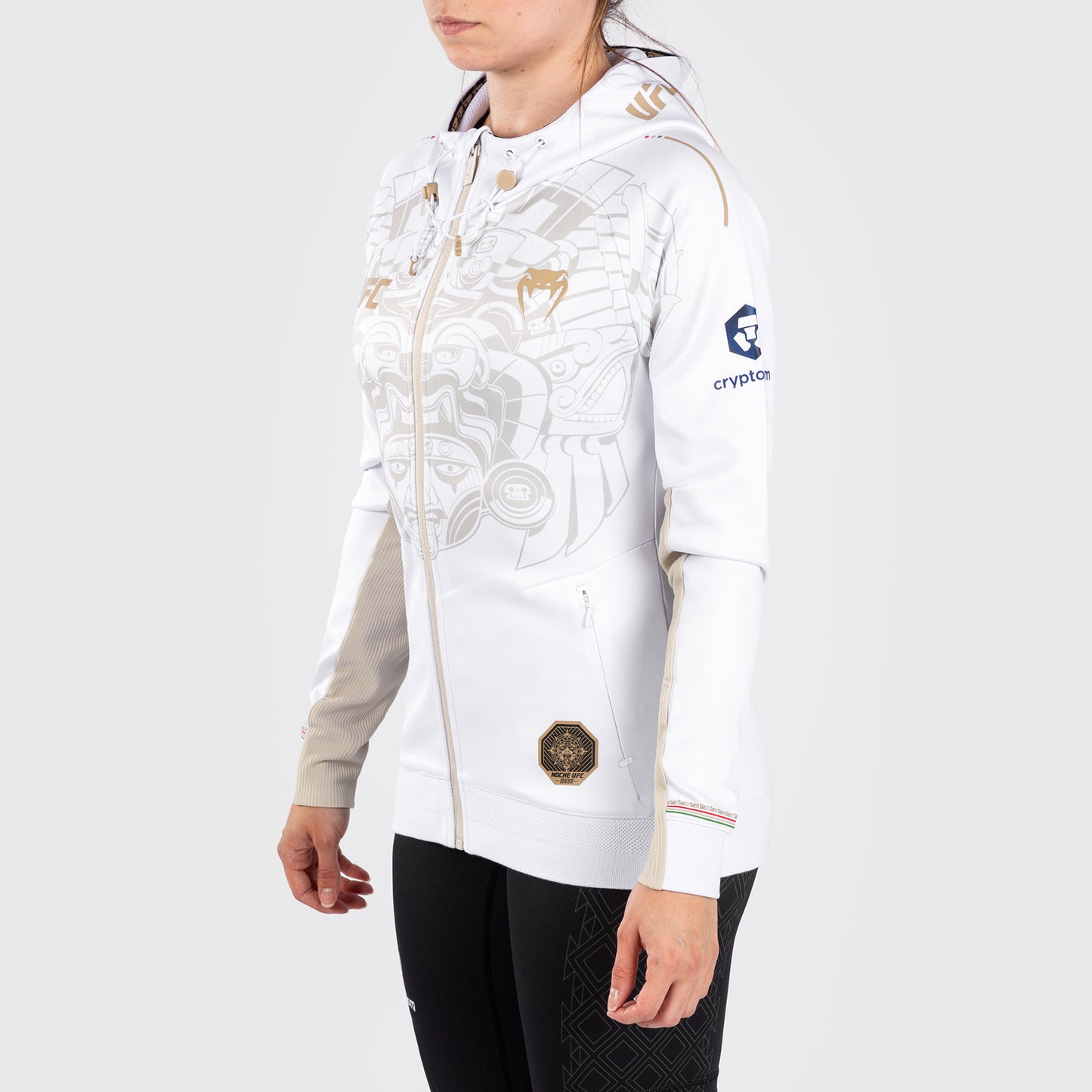 Noche UFC by Venum Authentic Fight Night Walkout-hoodie voor dames - wit