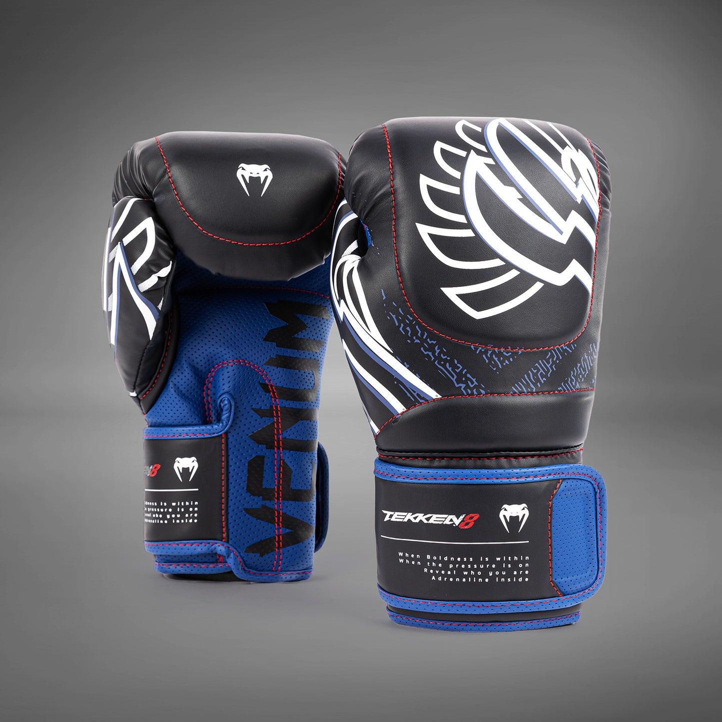 Venum x TEKKEN 8 - Jin Kazama Bokshandschoenen - Blauw/Zwart/Wit