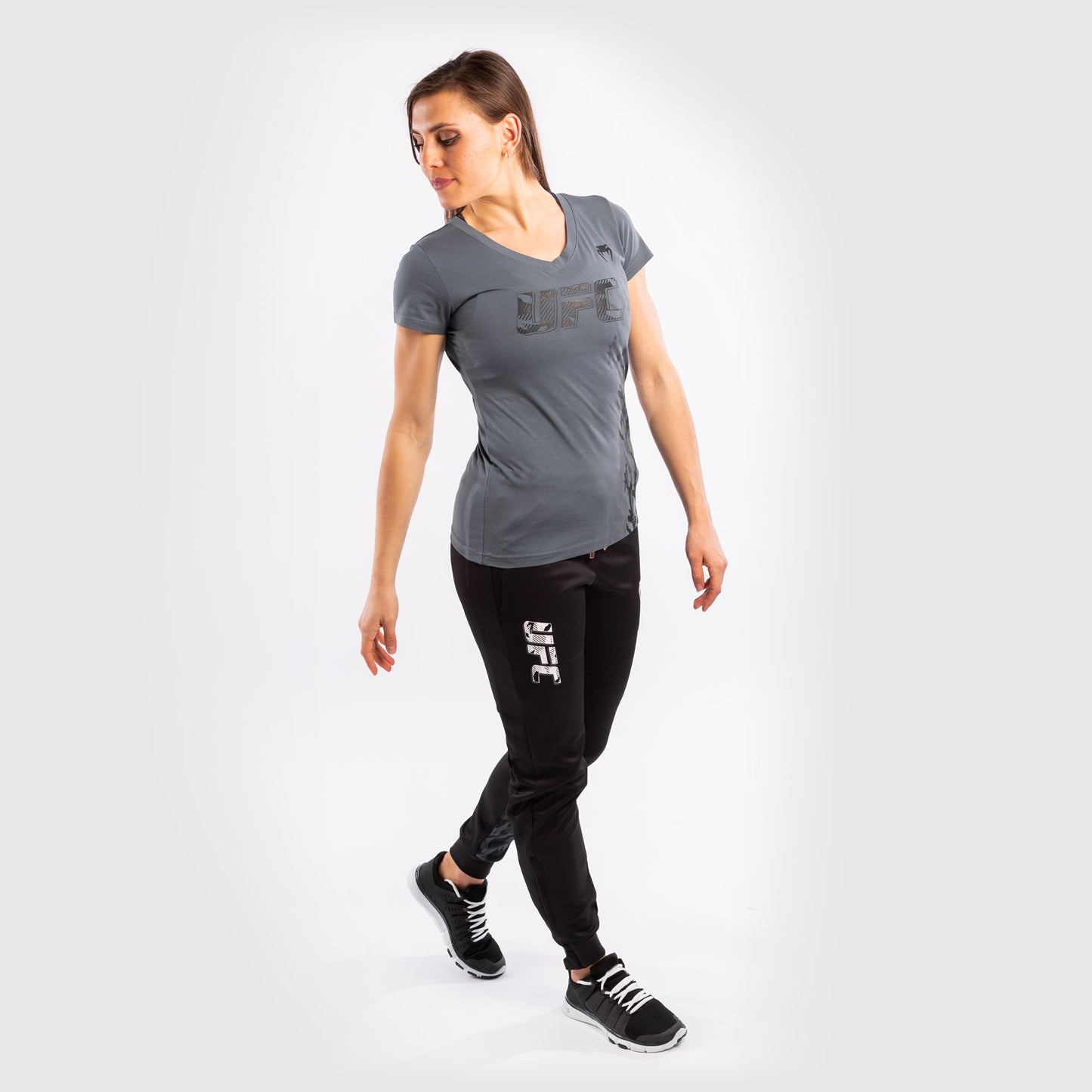 UFC Venum Authentic Fight Week T-shirt met korte mouwen voor dames - Grijs