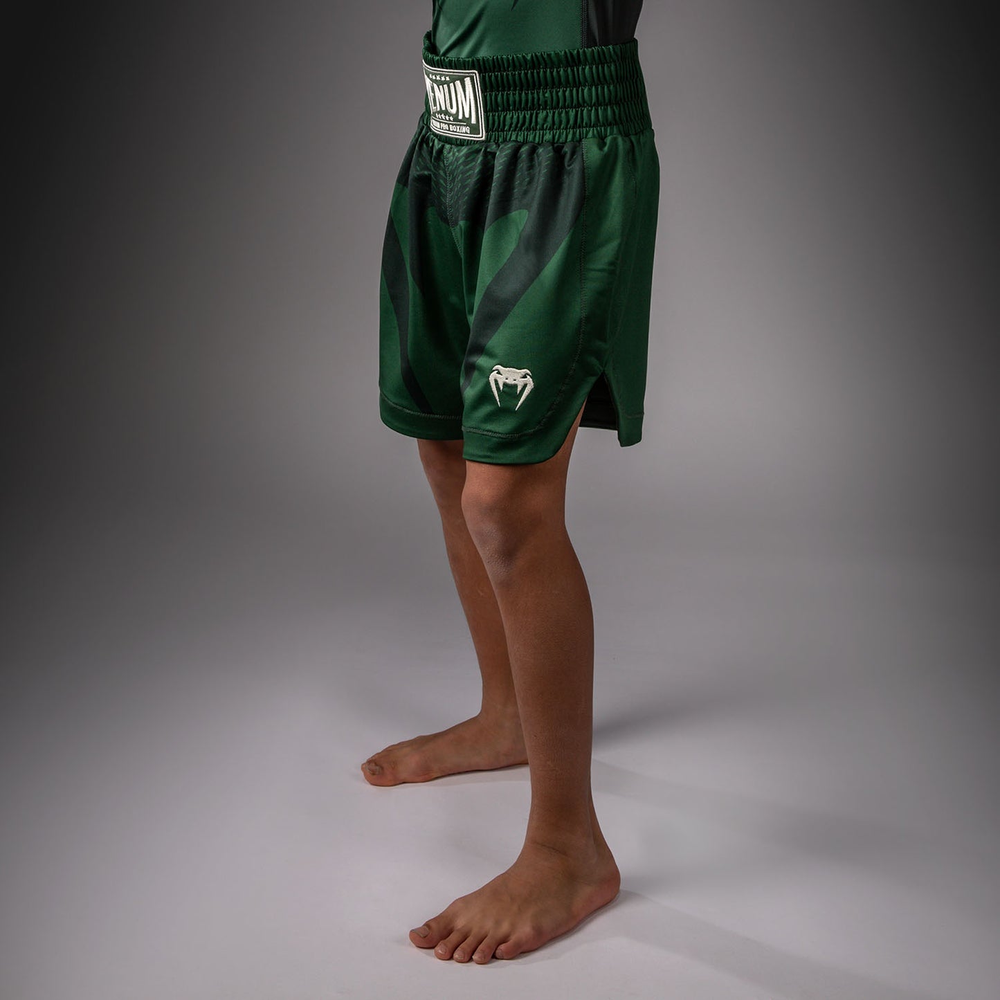 Venum Attack Kids Boksshorts - Bosgroen/Off White