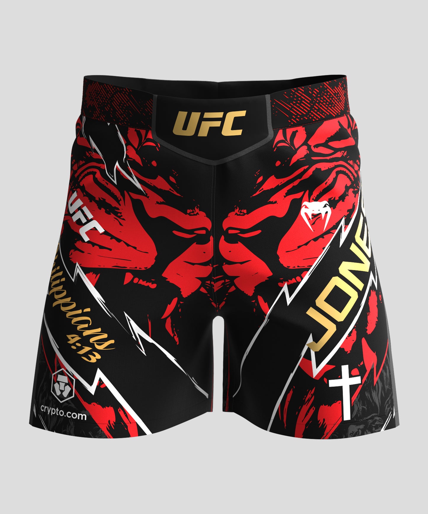 UFC Unrivaled by Venum Jon Jones Mannen Short Fit Fight Short - Rood