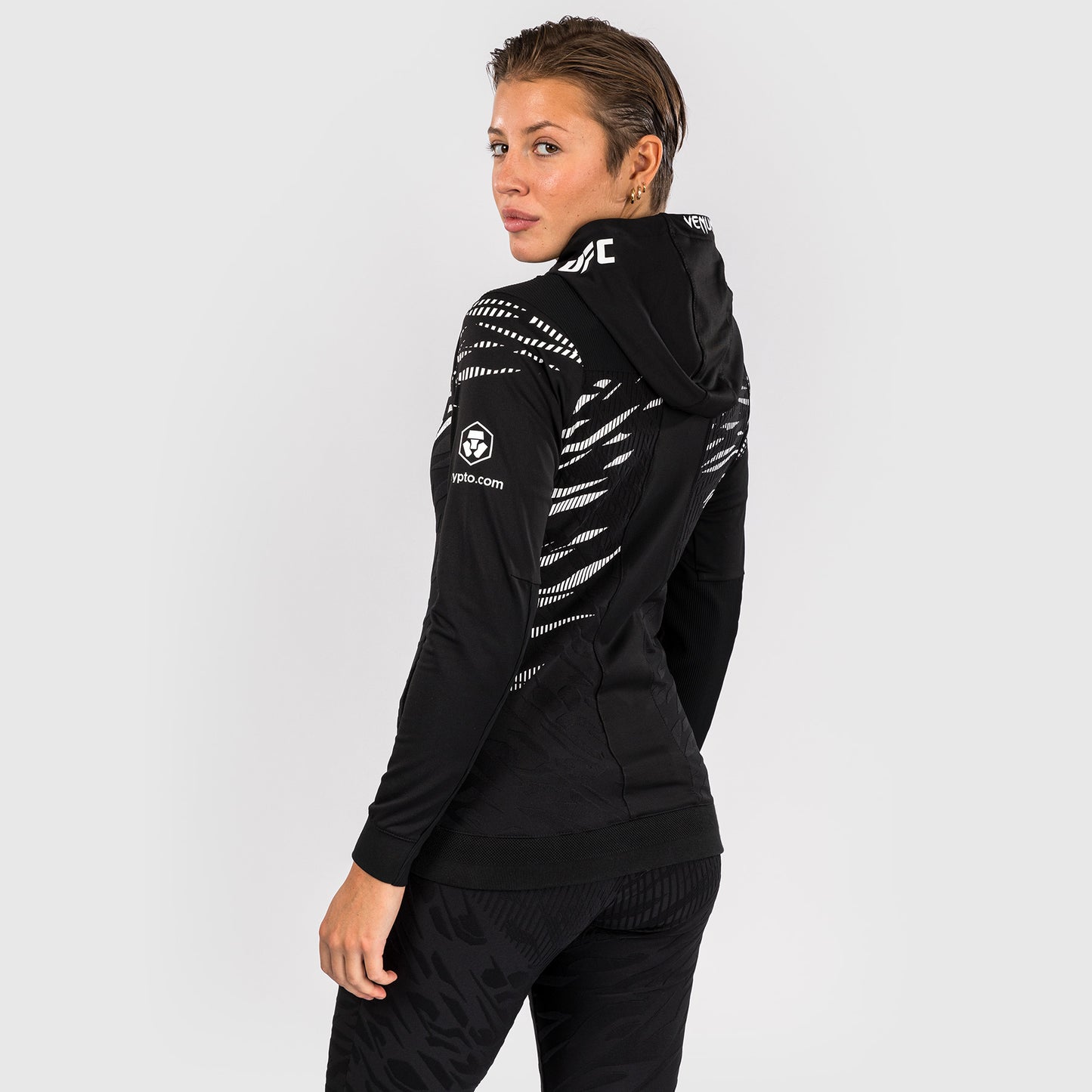 UFC Fusion by Venum Personalized Authentic Fight Night Hoodie voor Dames - Zwart