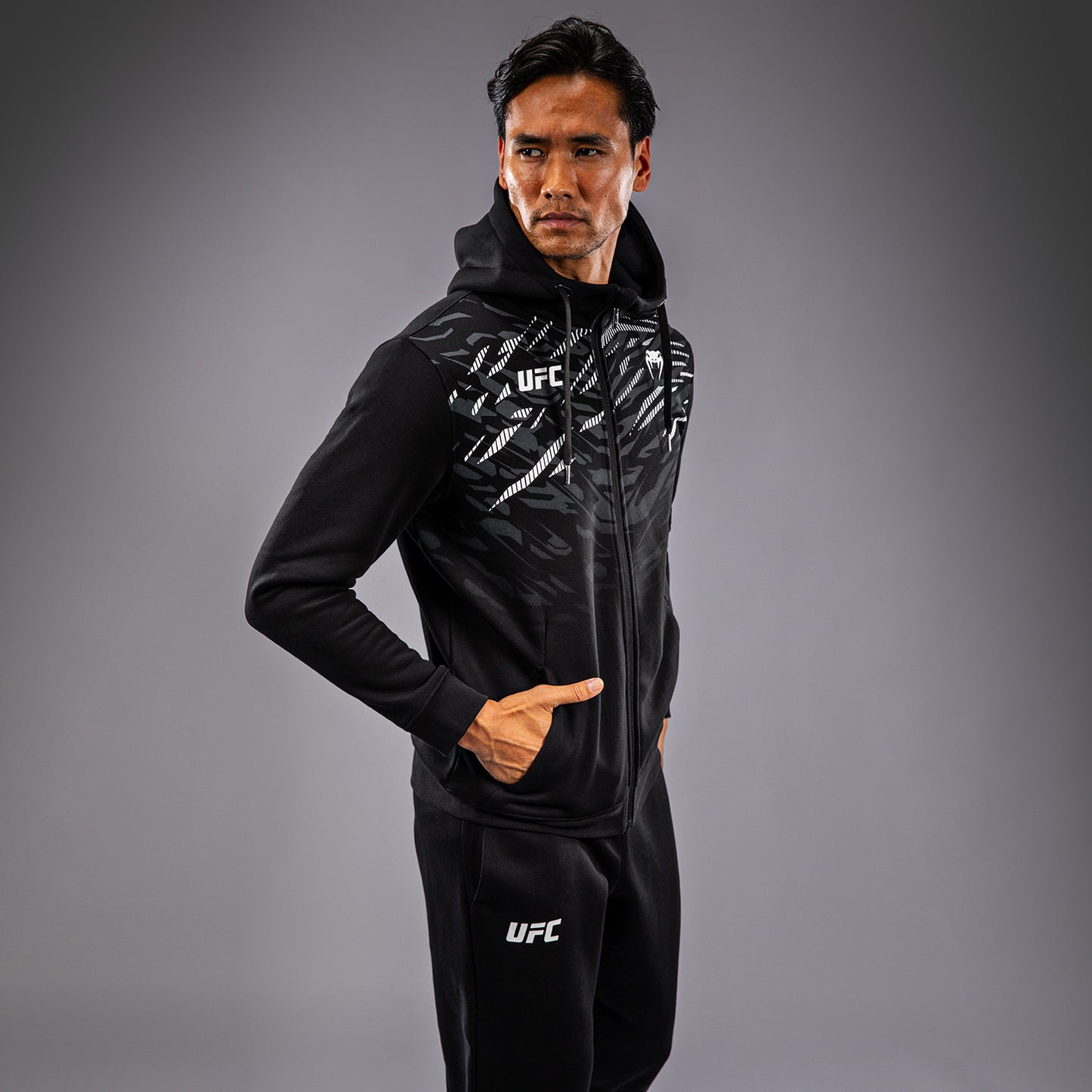 UFC Fusion by Venum Replica Zip-Hoodie voor Heren - Zwart