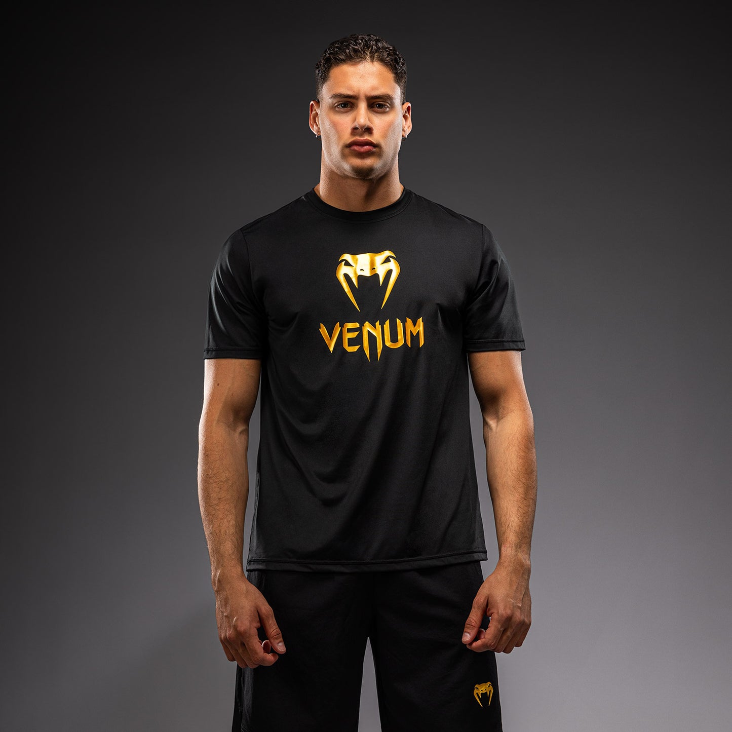 Venum Classic Dry Tech T-shirt - Zwart/Goud
