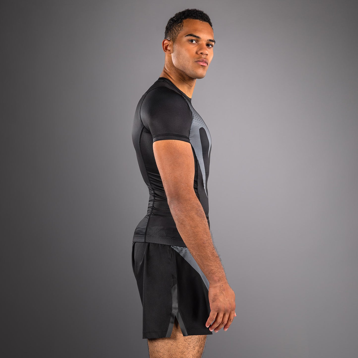 Venum No Gi Rashguards - Zwart/Zilvergrijs