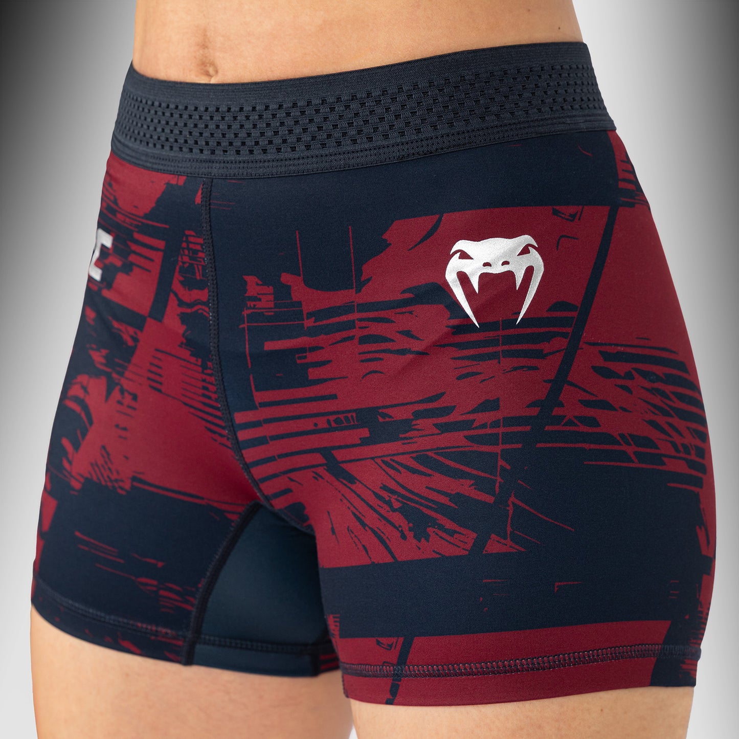 UFC Zenith by Venum Authentic Fight Week Performance Vale Tudo Short Dames - Marineblauw/Bordeauxrood/Zilver