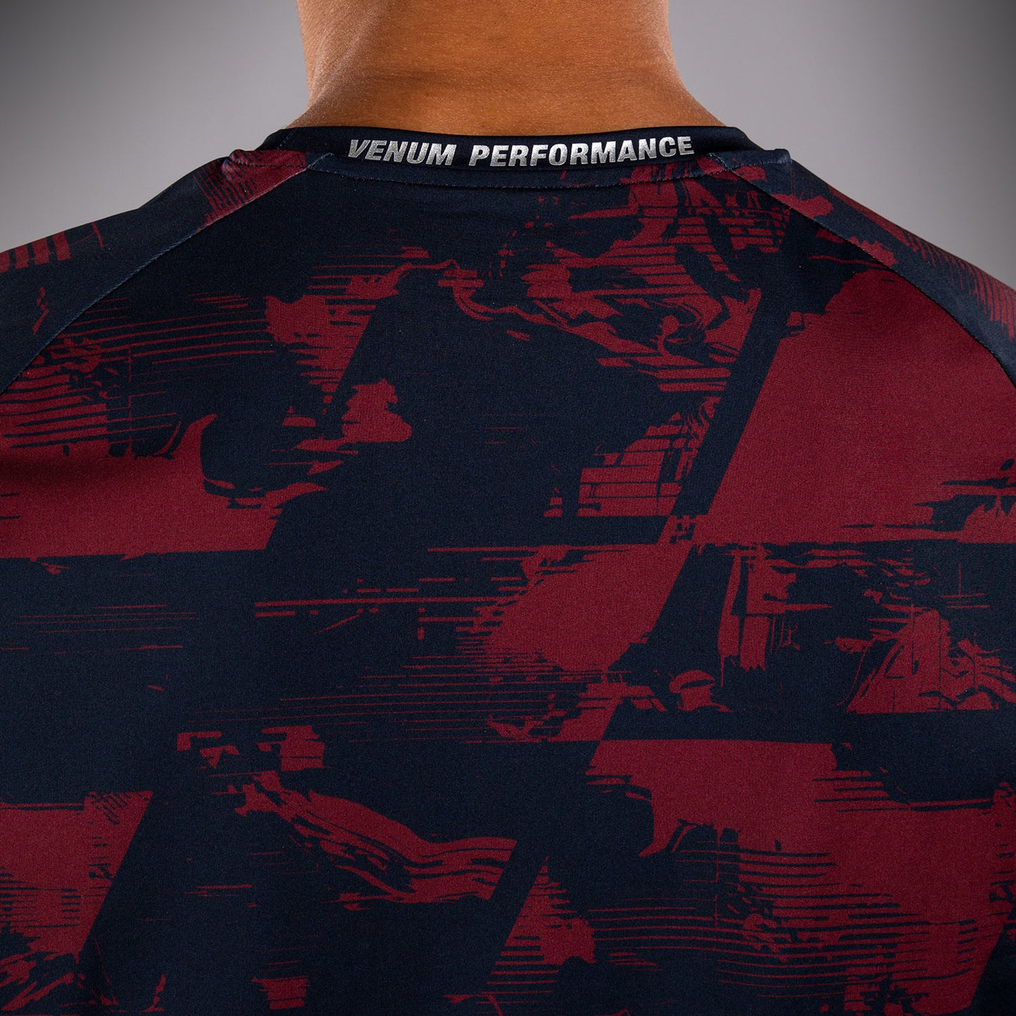 UFC Zenith by Venum Authentic Fight Week Performance T-shirt Korte Mouw Heren - Marineblauw/Bordeauxrood/Zilver