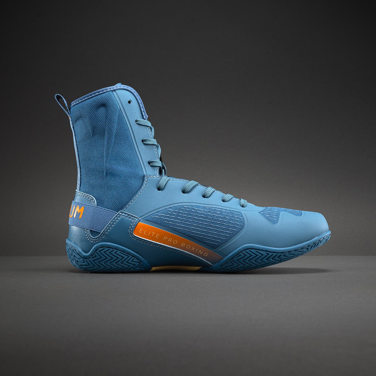 Venum Elite Neo Boksschoenen – Staalblauw/Oranje