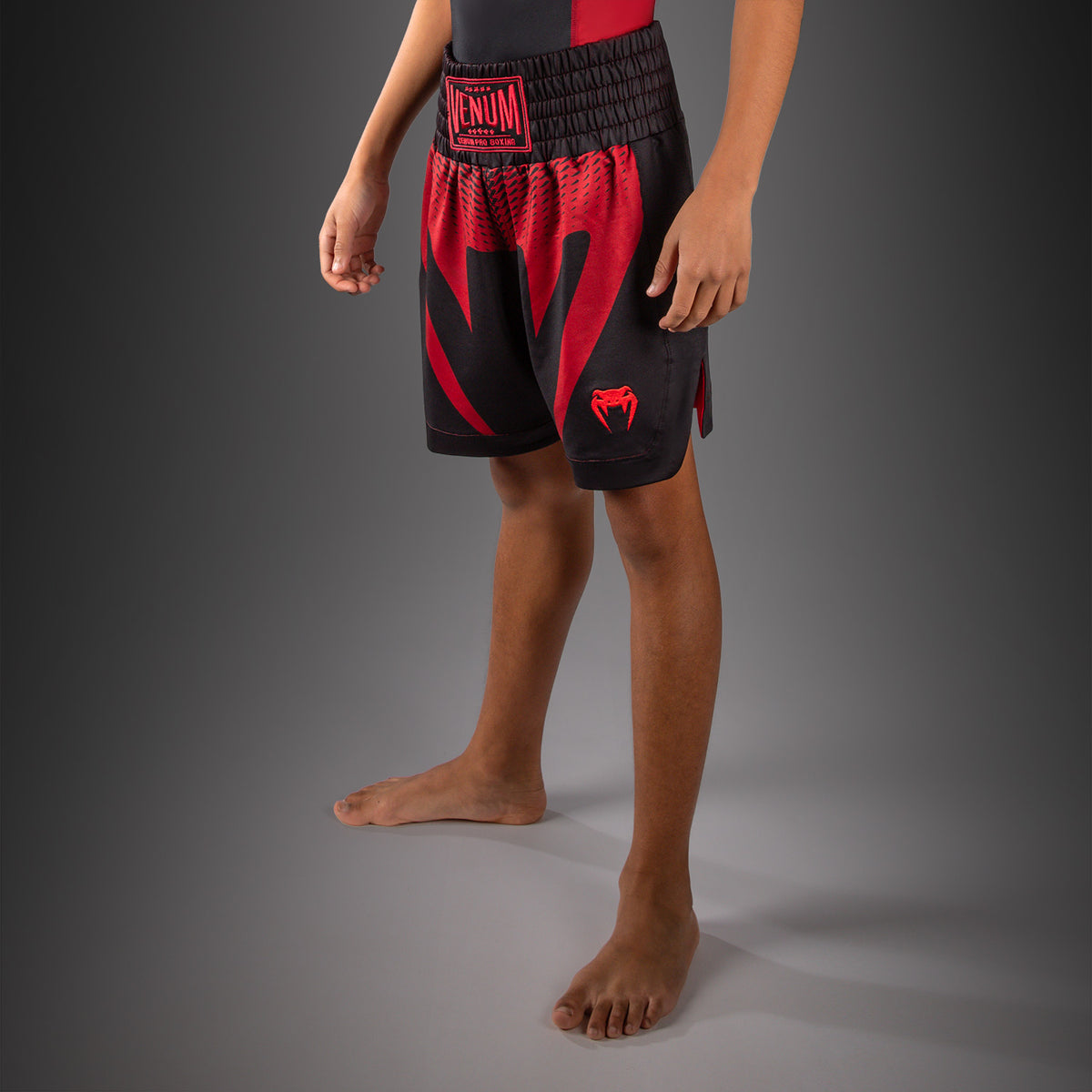Venum Attack Boksshort voor Kinderen - Zwart/Rood