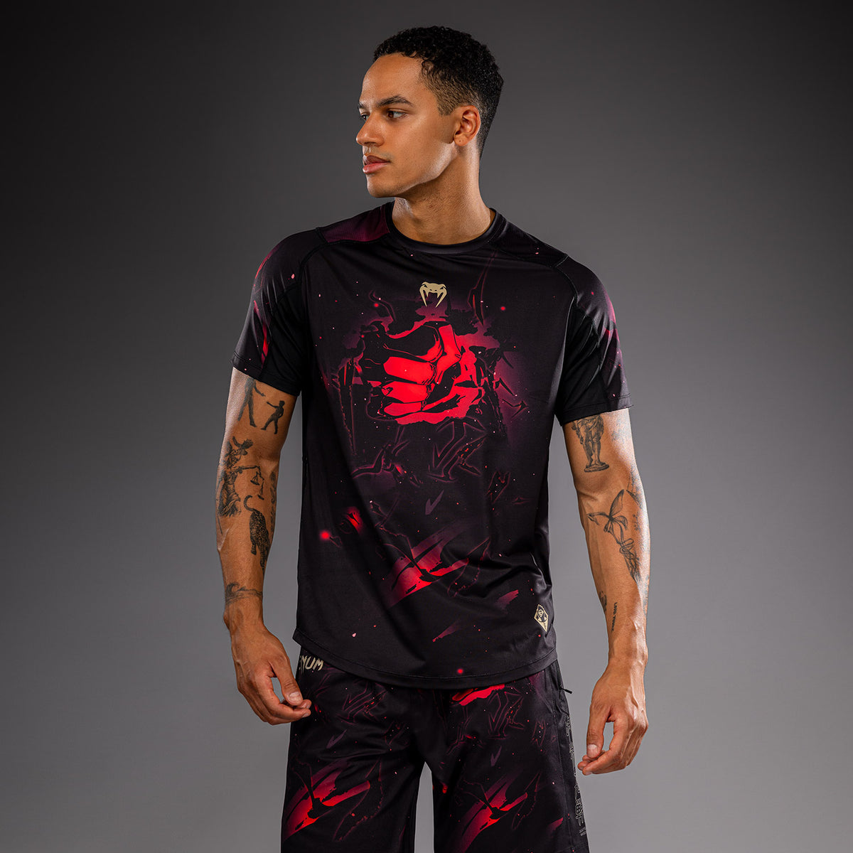 Jujutsu Kaisen x Venum Itadori Dry Tech T-shirt – Zwart/Rood