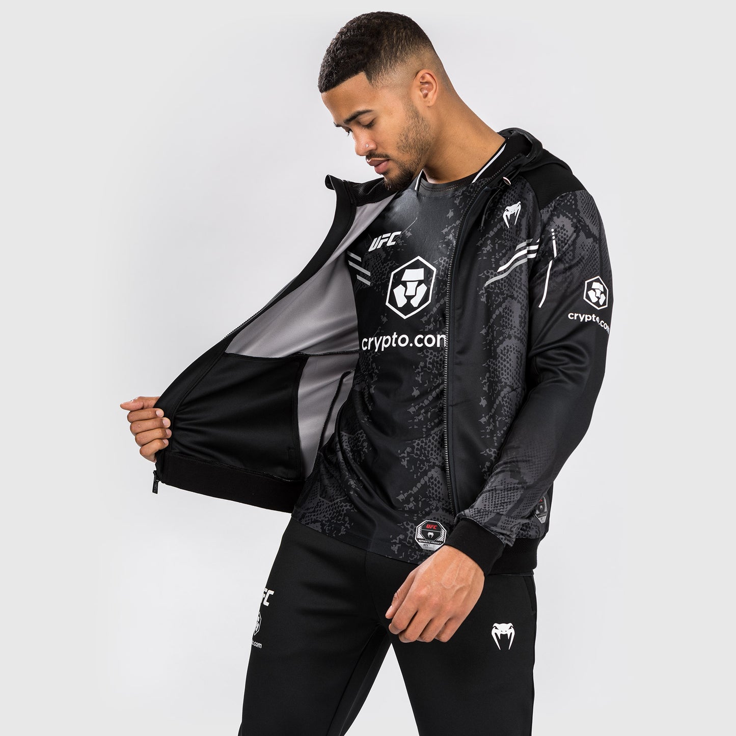 UFC Adrenaline by Venum Authentic Fight Night Heren capuchon - Zwart