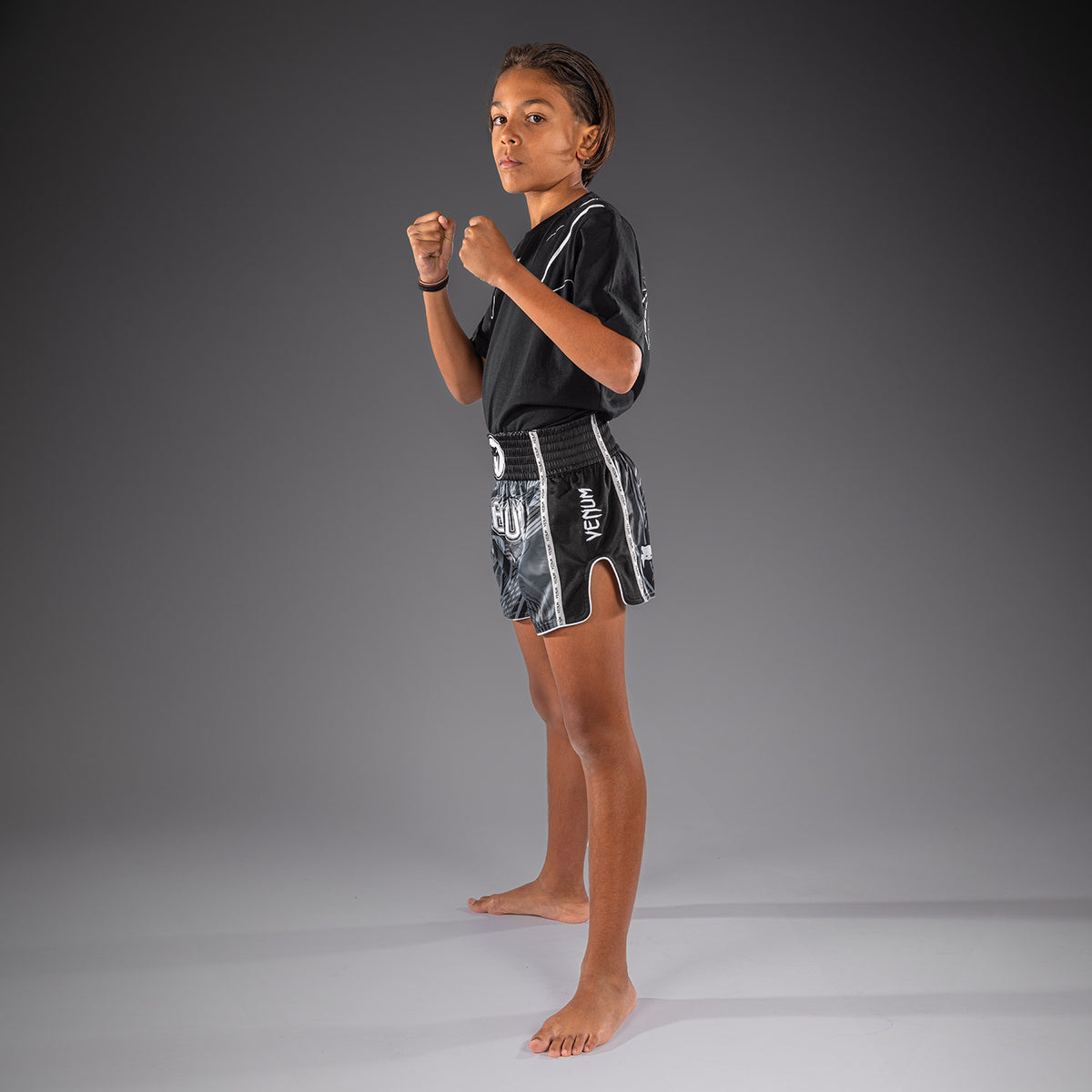Venum Crimson Viper 2.0 Muay Thai-short voor kinderen - Zwart/Grijs
