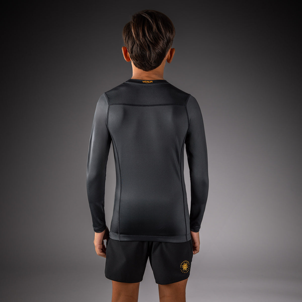 Venum Attack Rashguard met lange mouwen voor kinderen - Zwart/Goud