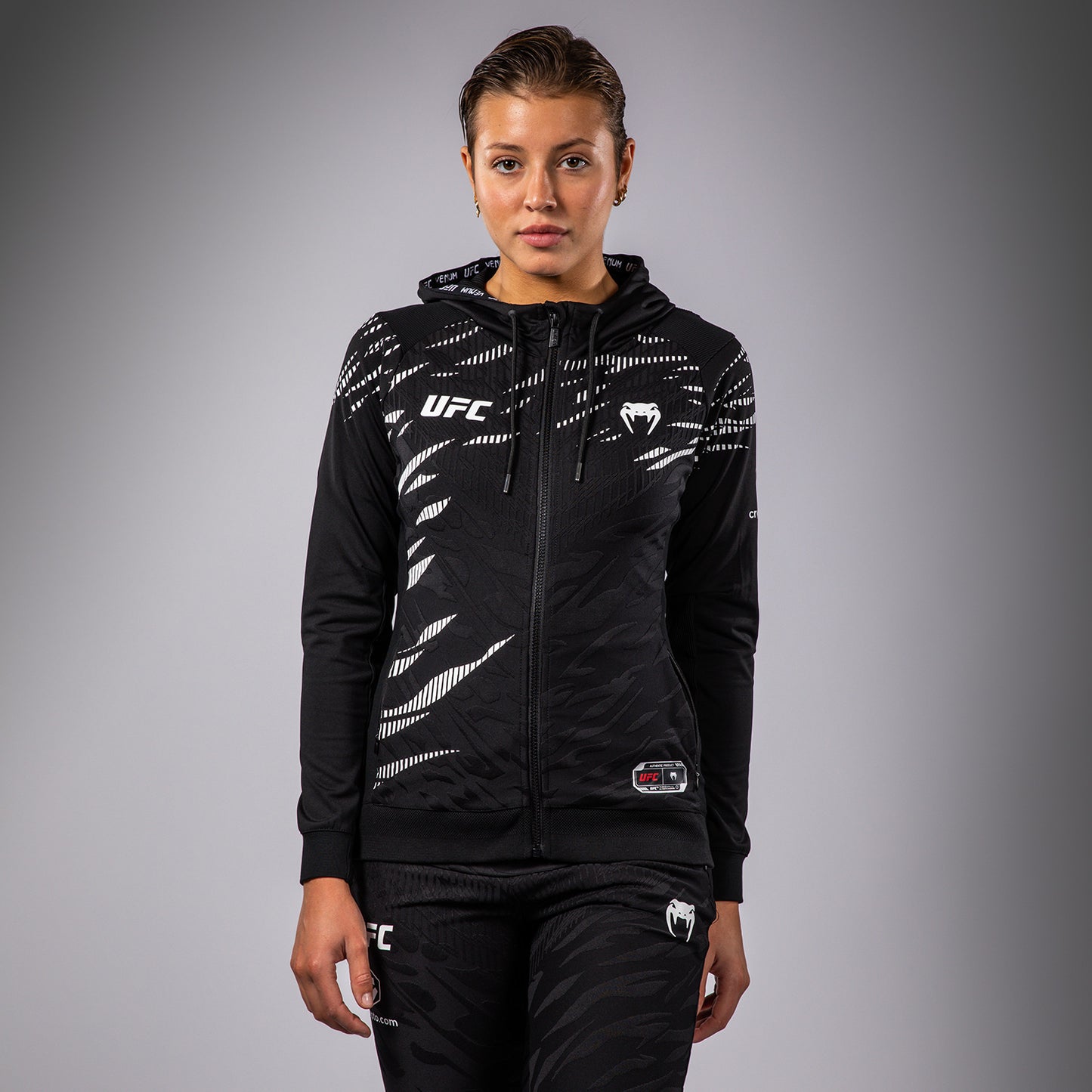 UFC Fusion by Venum Authentic Fight Night Hoodie voor Dames - Zwart