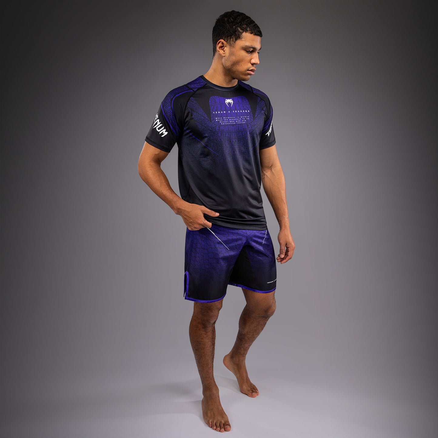 Venum x TEKKEN 8 Dry Tech T-shirt - Kazuya - Zwart/Paars