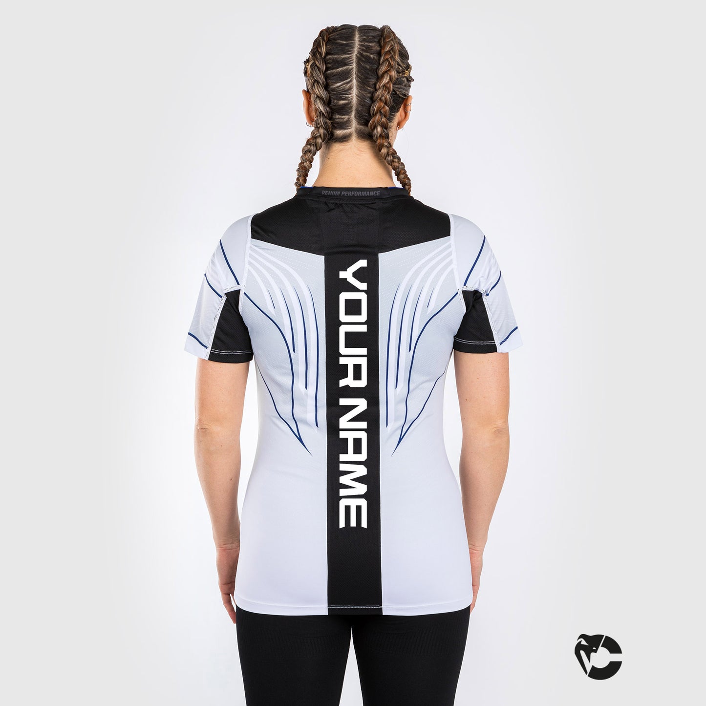 UFC Venum Gepersonaliseerde Authentic Fight Night 2.0 Kit by Venum Dames Walkout Jersey - Midnight Edition - Ice