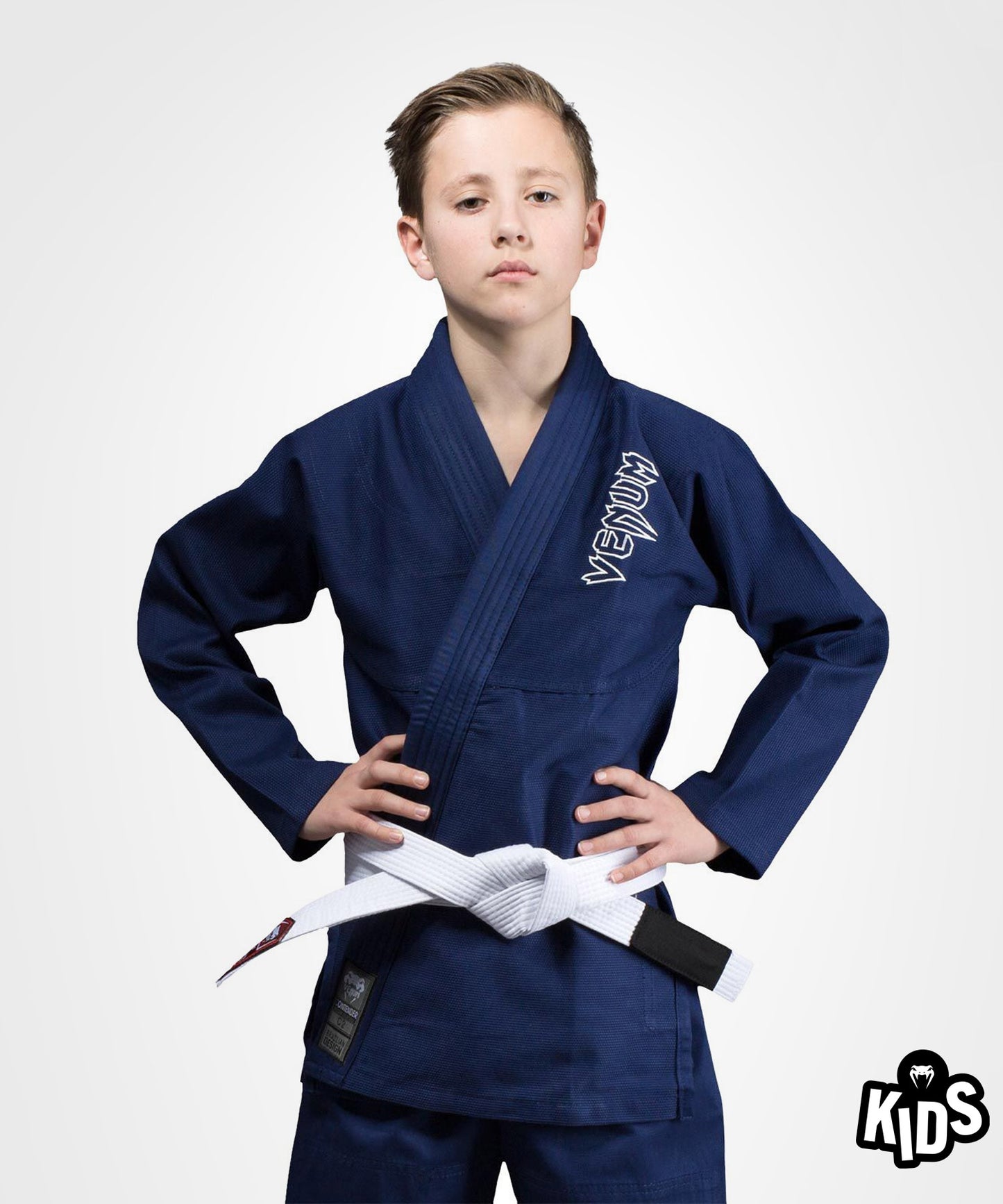 Venum Contender Kids BJJ Gi (Inclusief gratis witte band) - Marineblauw