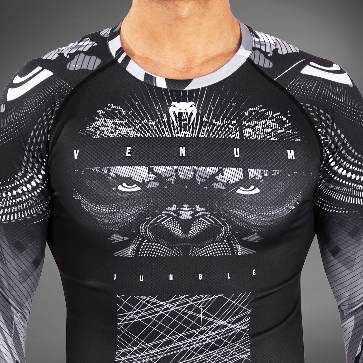 Venum Gorilla Jungle Rashguard Lange Mouwen - Zwart/Wit
